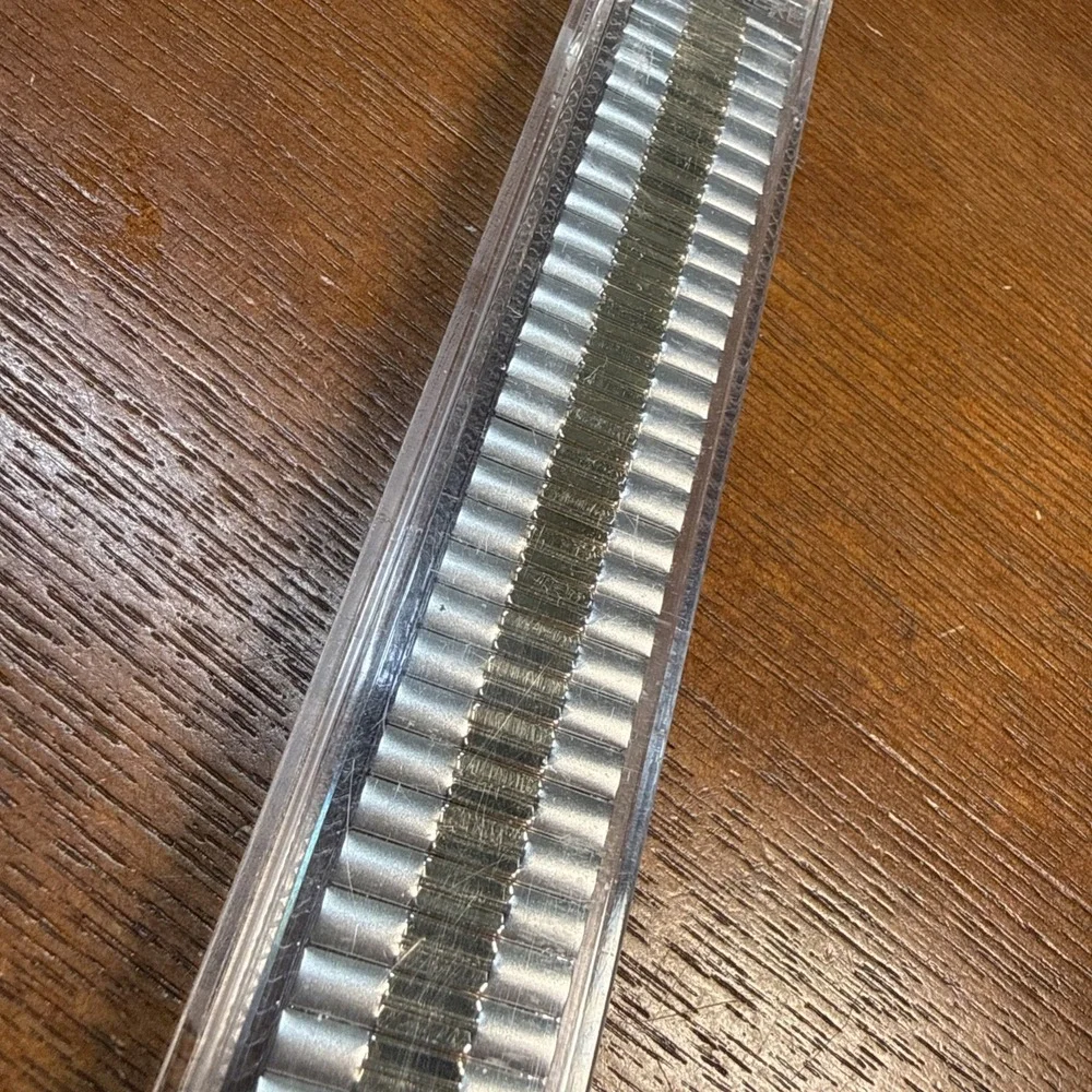 16-21mm Kreisler Gold Silver Tone Wide Dura Flex Stainless Mens Watch Band 705T